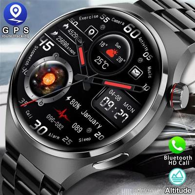 2023 Новые умные часы NFC, мужские спортивные часы с голосовым вызовом GT4 Pro, компас, GPS-трекер, водонепроницаемые умные часы
