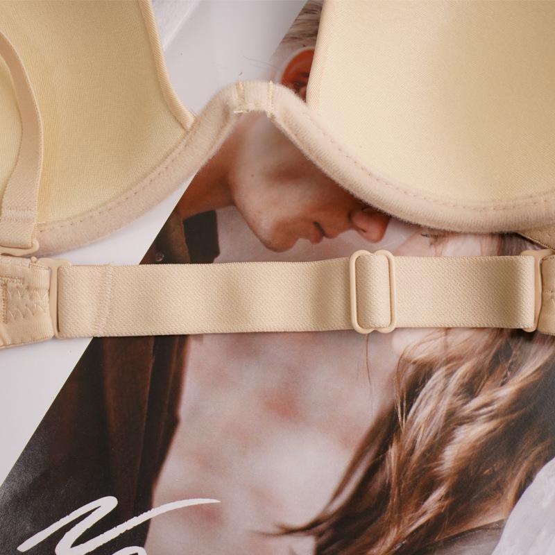 Gather Sexy Bras Women Solid Color Thin Underwear Sex French Beauty Back Invisible Bra Push Up Bralette Seamless Lingerie