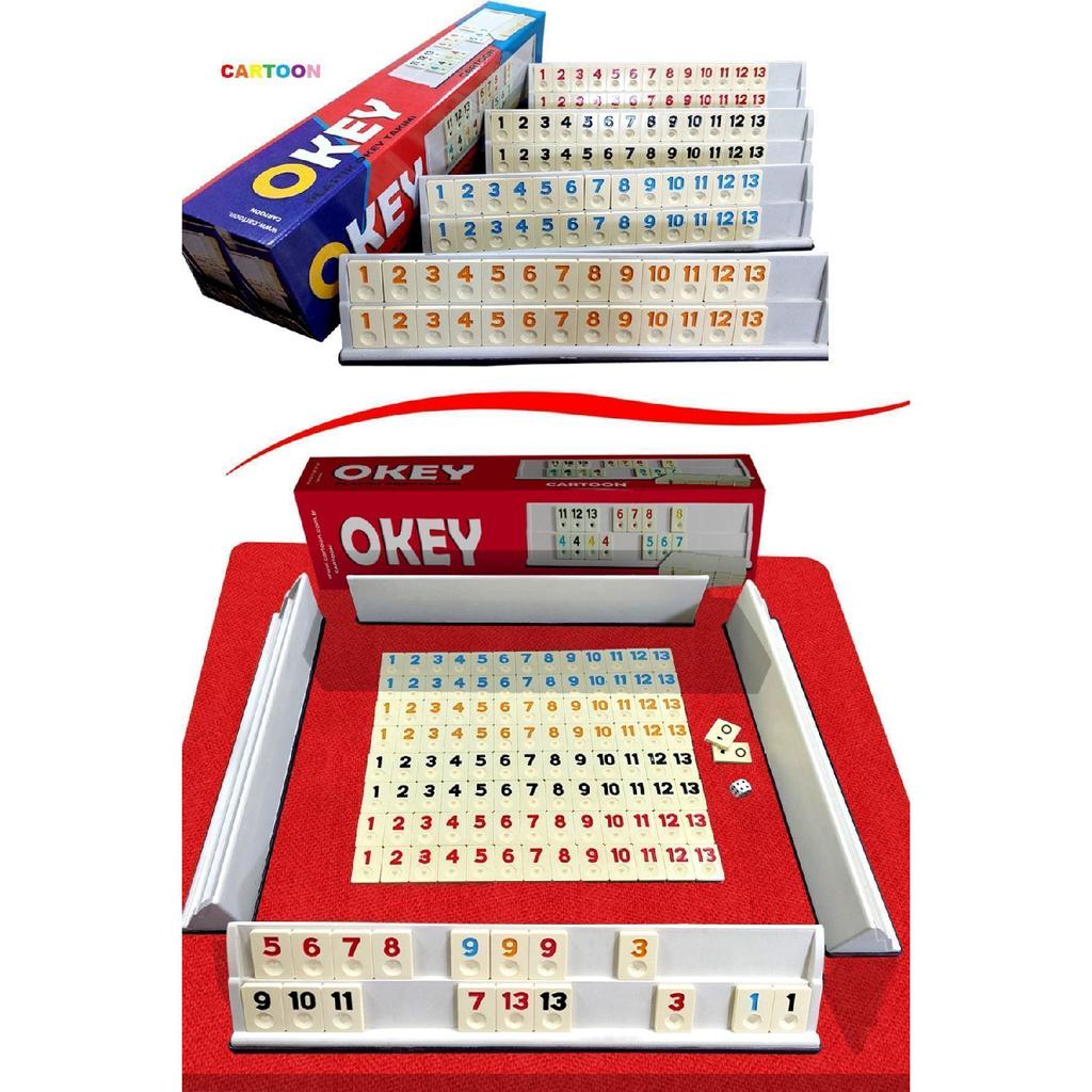 Пластиковый набор Okey, большой размер, размер кия 44 см