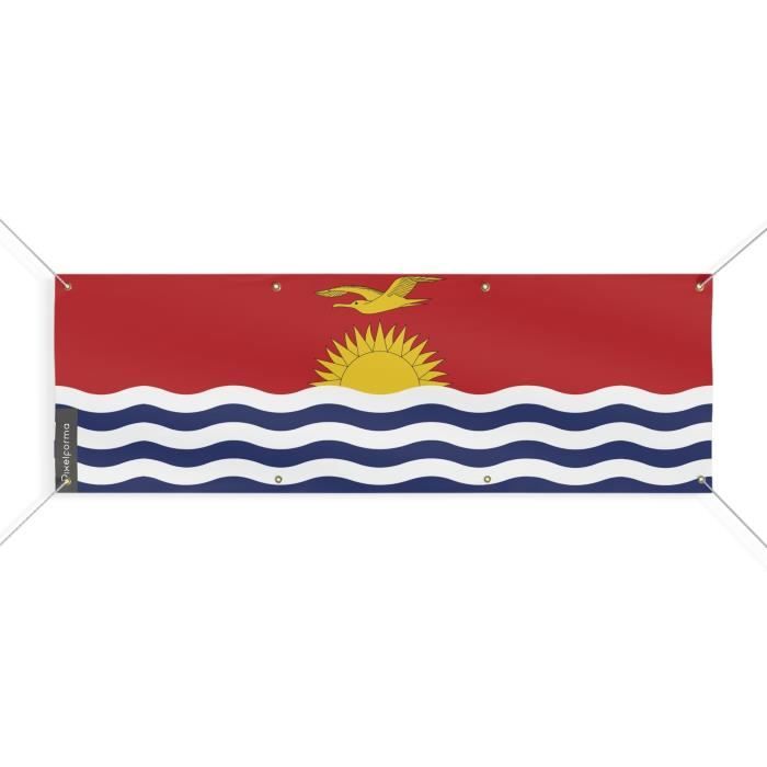 Bannière Drapeau Des Kiribati 8 Oeillets 160x480 Cm