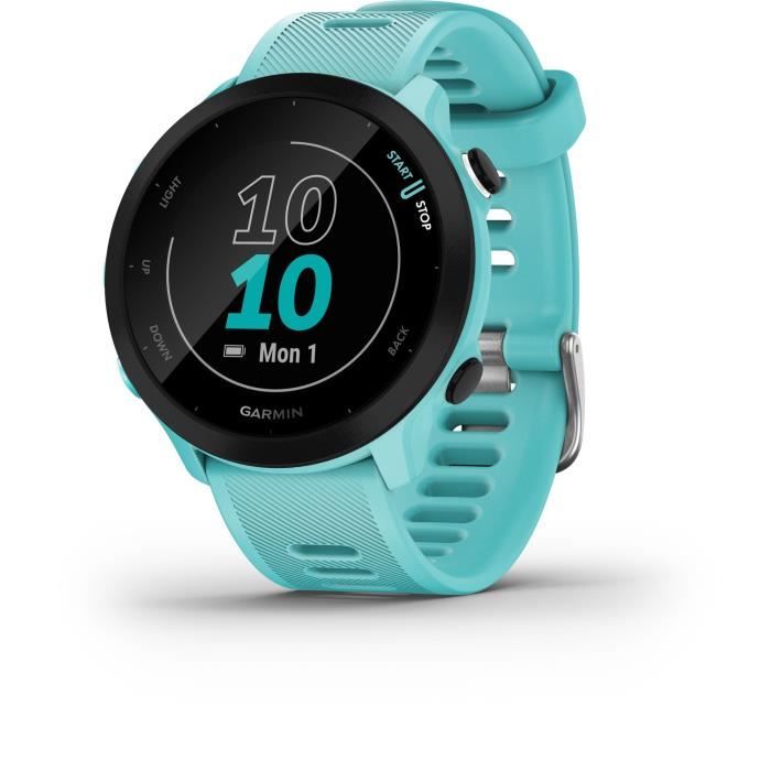 Montre connectée sport - GARMIN - Forerunner 55 - Aqua (Vert d’eau)