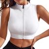 Облегающий Дышащий Топ-жилет для йоги на молнии для спорта и фитнеса