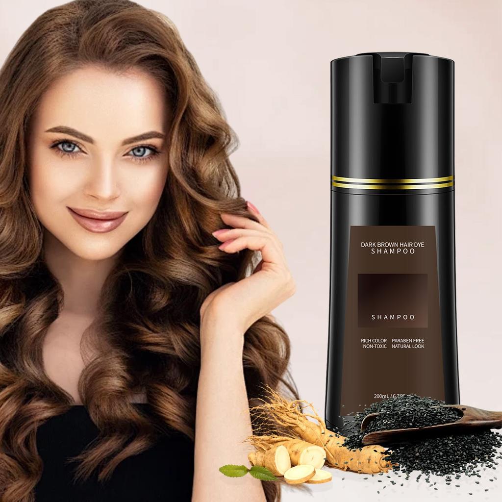 Dyestuff Shampoo Шампунь Нежно и быстро окрашивает, не раздражает окрашивание(светло-коричневый, темно-коричневый, черный 200мл