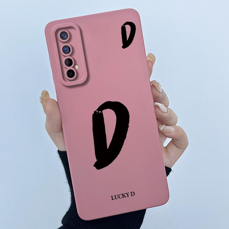 Для Realme 7 RMX2155 7 Pro RMX2170 Чехол Счастливой Начальной Буквой Мягкий Силиконовый Матовый Чехол для Телефона для Realme7 RMX2151 корпус