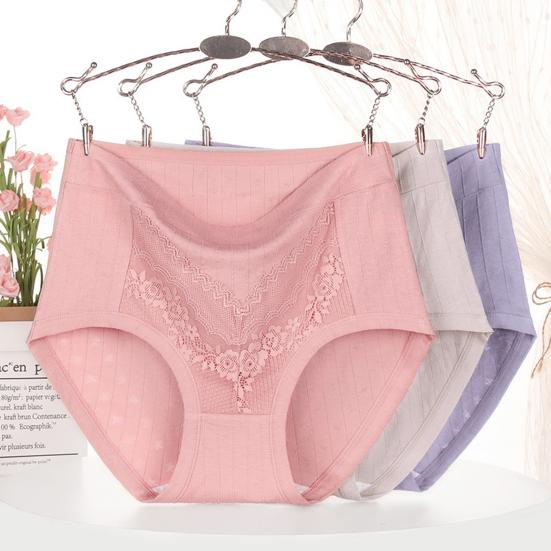 Trendy Women Underpants Lace Cotton Comfortable