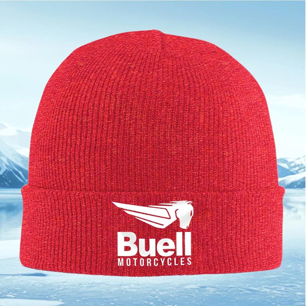 New Buell motorcycleswingshorse head logo Unisex Women Unisex Knitted Hat Beanie Pullover Cap Winter Thermal Warm Christmas Outdo