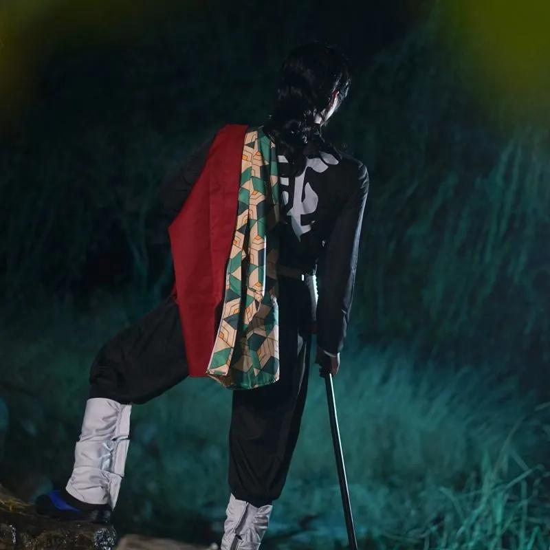 Аниме Demon Slayer Kimetsu No Yaiba Tomioka Giyuu Косплей Костюм Женщины и Мужчины Кимоно Униформа Хэллоуин Рождественская Вечеринка Одежда