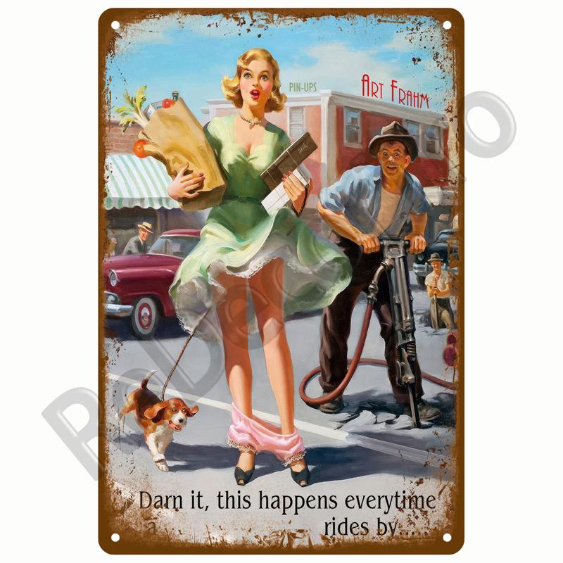 Vintage Decor Tin Sign Decorative Plaque Metal Sign Garage Gas Oil Spark Plug Tyre Service Man Cave Club Bar Home Wall Decor Art