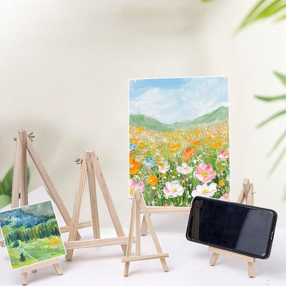 Triangle Shape Tabletop Easel Small Size Painting Display Holder New Wood Drawing Easel Painting
