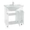 Freestanding bathroom cabinet with washbasin 75 solid white Mea