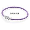 5pcs /Lot Sale Popular Charm Bracelets Diy Elegant Leather Chain Charms Bracelets Bangles For Women Jewelry Gift