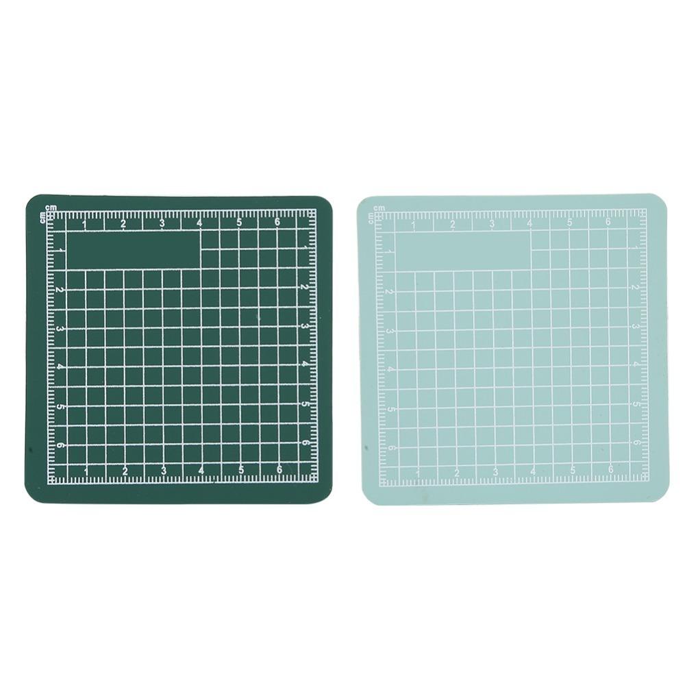 2pcs Square Cutting Mat 8x8cm Paper Cutting Board Anti Slip Mini Cutting Pad Handmade Craft