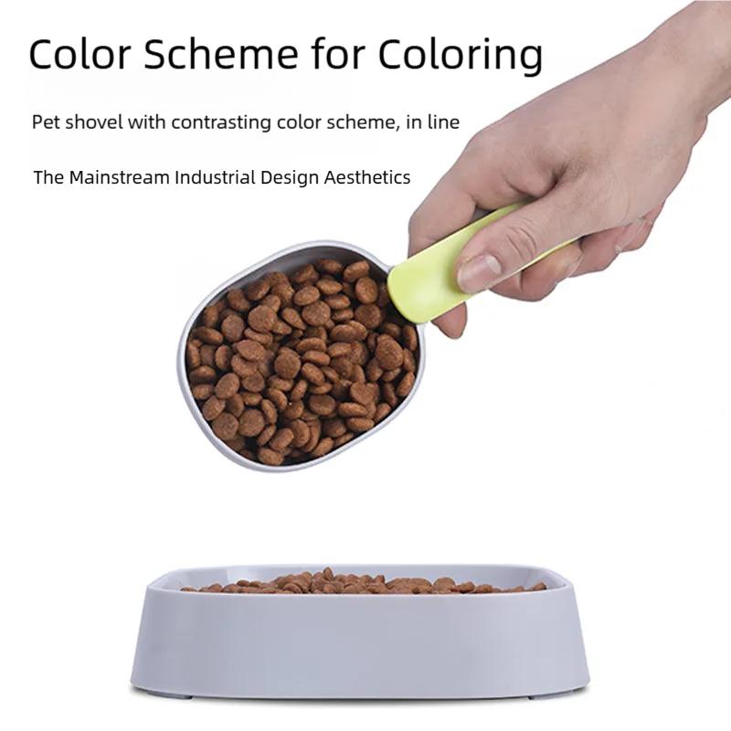 Multifunctional Pet Food Scoop Food Grade Plastic Measuring Spoon With Sealing Clip For Cat Dog Accurate Feeding Pet Supplies