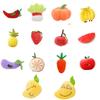 Cuddly Plush Fruits Vegetables Keychain Pendant Dolls Banana Orange Peach Eggplant Carrot