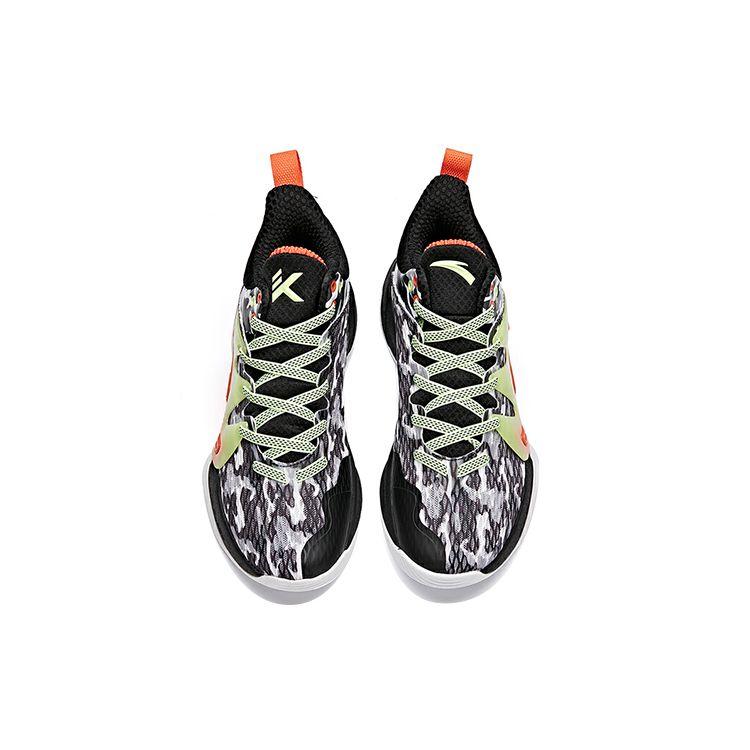 Anta Jianshan 1 Non-Slip Wear-Resistant Low-Top Basketball Shoes Men Sneakers Black White Orange 112121601-2