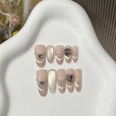 Весна и лето Нежный Белый Голый Розовый Улыбка Широкий Свет Кошачий Глаз Носить Броню