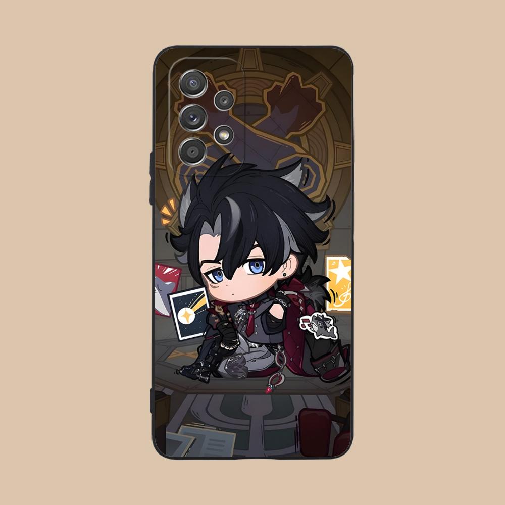 Игровой чехол GI Wriothesley Матовый ТПУ для мобильного телефона Samsung Galaxy M55 54 42 35 34 33 32 23 22 15 14 13 12 F55 5G Цветной чехол