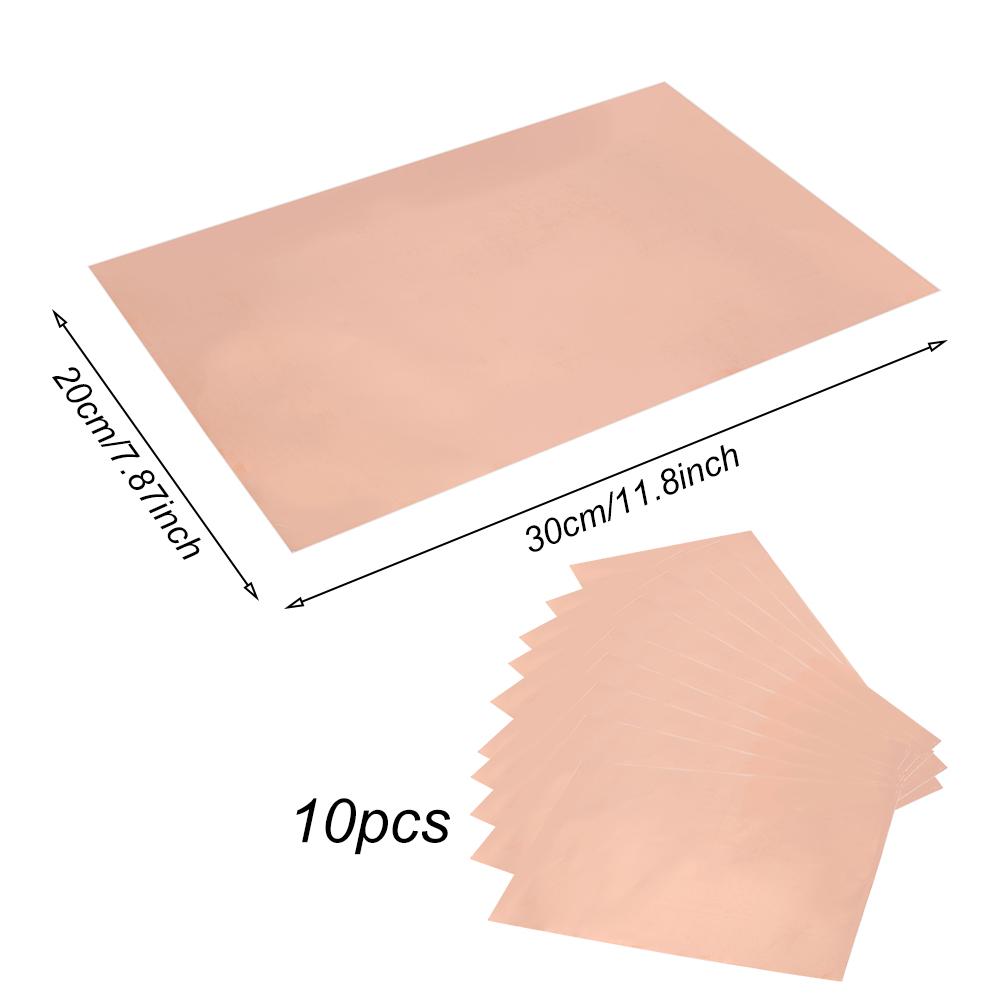 10 шт. многофункциональная односторонняя проводящая медная лента для экранирования гитары от электромагнитных помех(30 * 20 см)