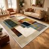 Nordic Retro Warm Colored Living Room Carpet Machine Washable Non-slip Decoration Bedroom Rug Short Velvet Study Geometric Mat
