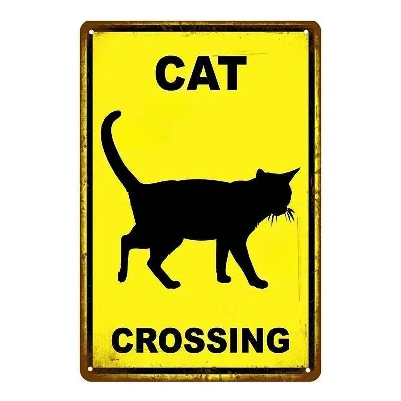 Предупреждение Опасность Металлические Знаки Винтаж Остерегайтесь Собаки Кошки Постер Настенная Табличка Двор Сад Бар Дом Живопись Декор для Мужской Пещеры