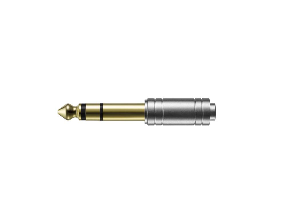 Audio-Technica AT3C1Sa Earphone Conversion Plug, 3.5mm Stereo Mini To 6.3mm Stereo Standard