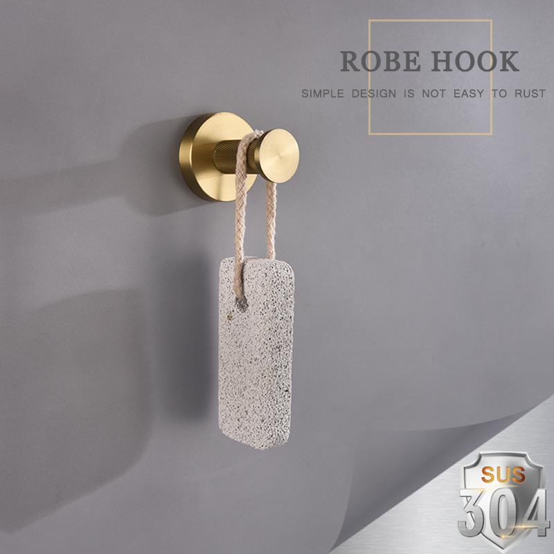 Аксессуары для ванной комнаты из матового золота, настенная вешалка для туалетной бумаги из нержавеющей стали, крючок для юката, мыльница, туалетный ершик, подвеска