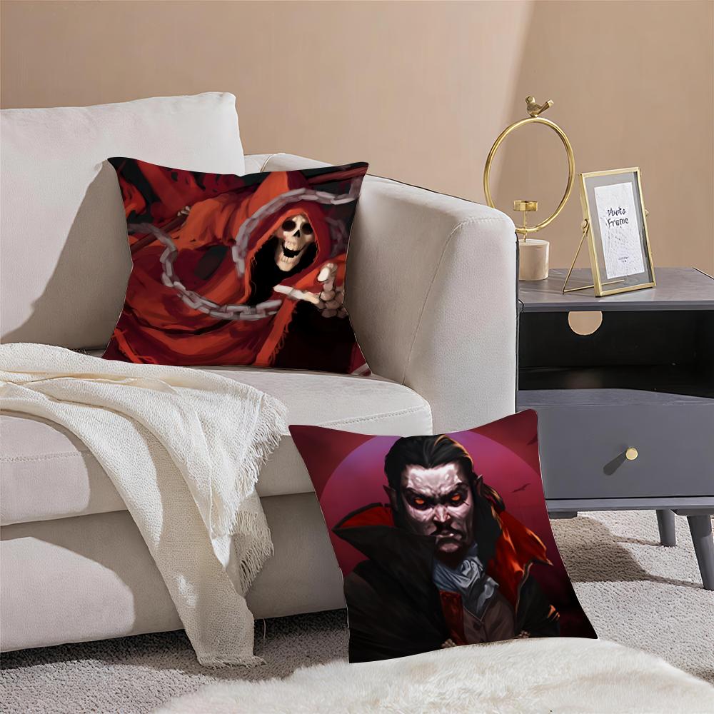 Popular Game VVampire SurvivorsS Cushion Cover Pillowcase Short Plush Invisible zipper Room Sofa Cushion Cover