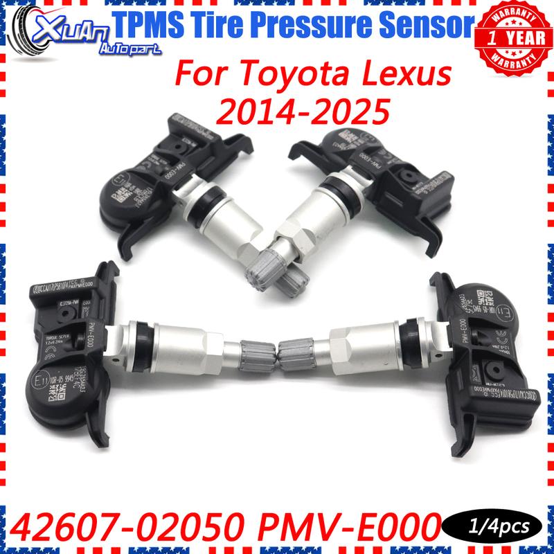 TPMS 42607-02050 PMV-E000 For Toyota Camry 4Runner Tacoma Sequoia Lexus ES RX 315Mhz 14-2025 Tire Pressure Sensor Monitor System