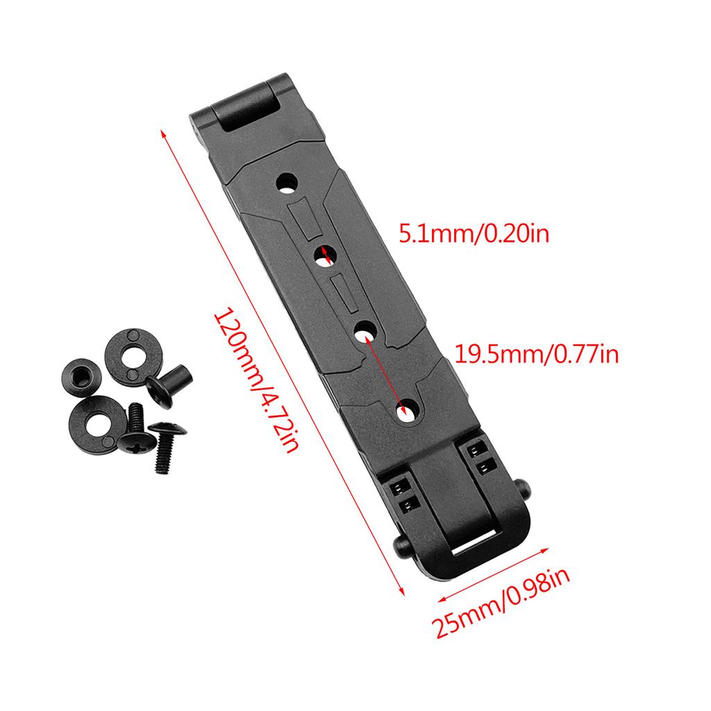 MOLLE-LOK Sheath Sheath K Sheath Scabbard Waist Back Clip Clip Kydex Buckle System Transportation Sheath K Scabbard