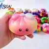 Stress Relief Toys for Adults Colorful Bun Squeeze Toy, Soft Sensory Fidget Cute Kids Toy Anxiety TPR Balls