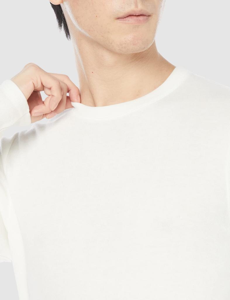 [Haines] Длинная футболка, теплая внутренняя одежда, одежда для холодной погоды, флисовый материал, плотная внутренняя рубашка, длинный рукав, теплая, с начесом, круглый вырез, теплая футболка