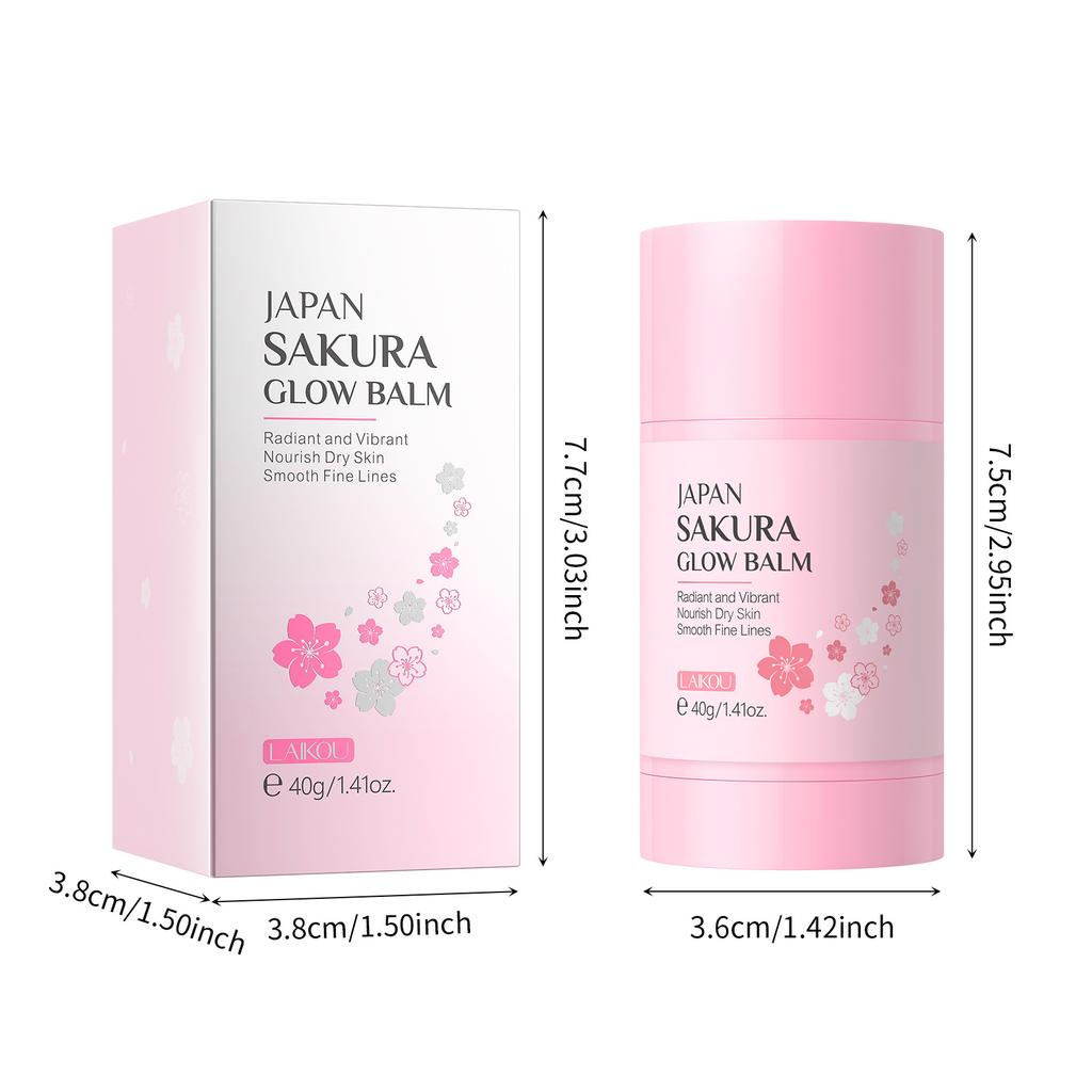 Sakura Стик-маска для лица Глубокое очищение Маска для лица с зеленым чаем Уменьшает черные точки, поры Контроль жирности Увлажняющая грязевая маска 40 г