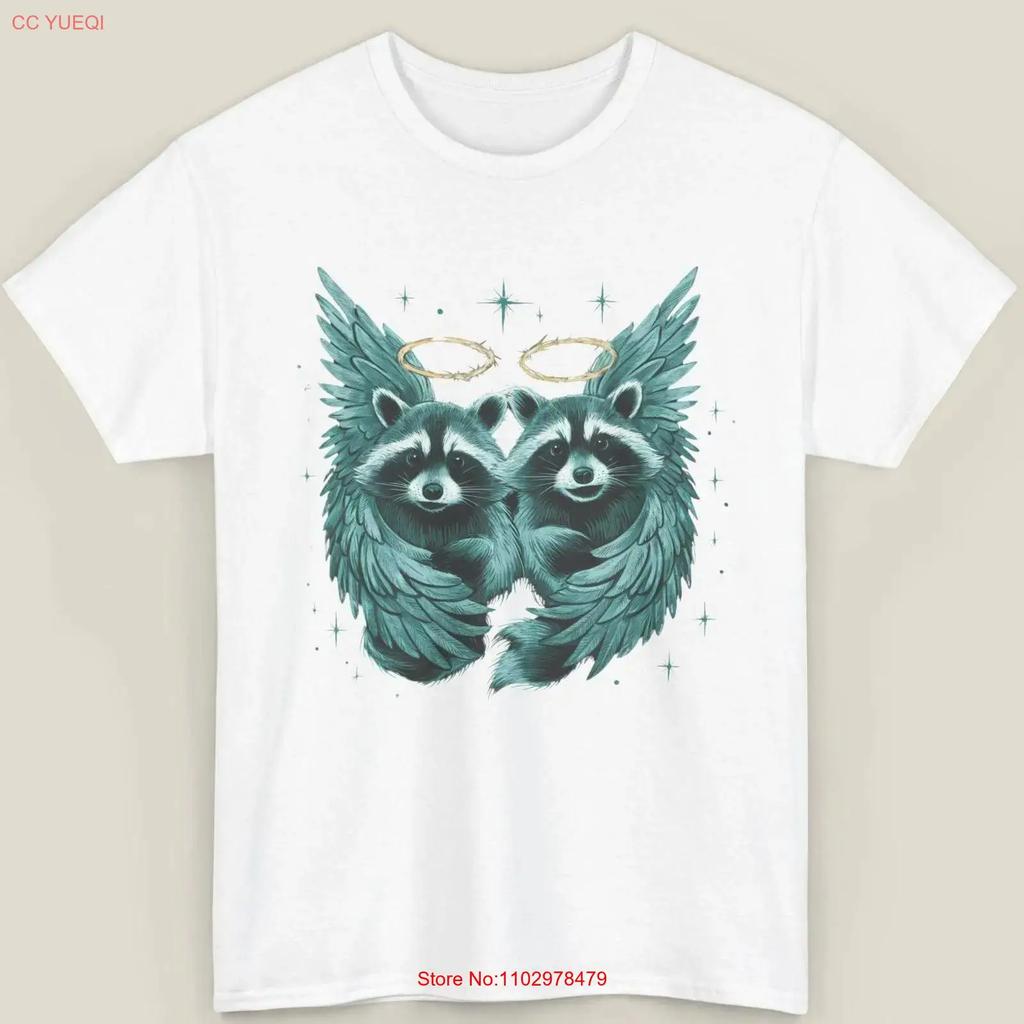 7 Vintage Raccoon T Shirt Retro Christian Cute Angel Funny Top 90s Trash vintage Washed Stylish Versatile Breathable fashion