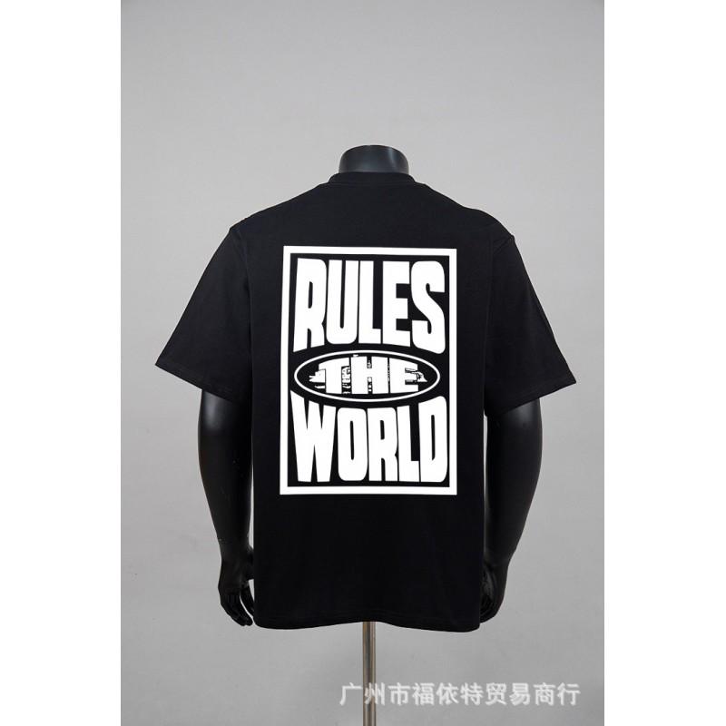 Corteiz Alcatraz Vintage Print T-Shirt Men Women Streetwear Loose Fit Short Sleeve Tee