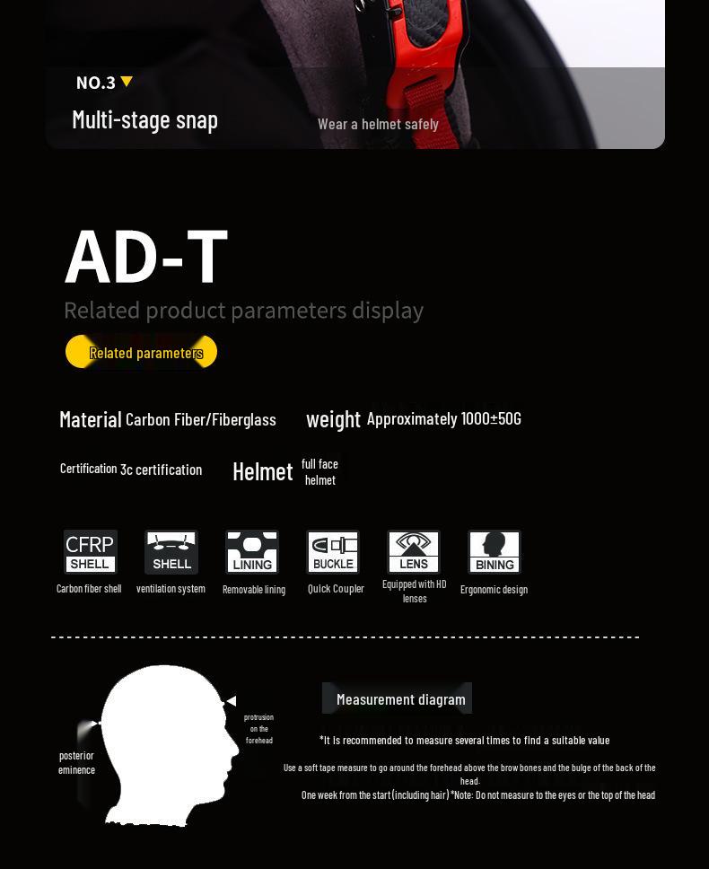 AD Ретро Мотошлем из Углеродного Волокна и Стекловолокна для Круизера, Скутера и Мопеда