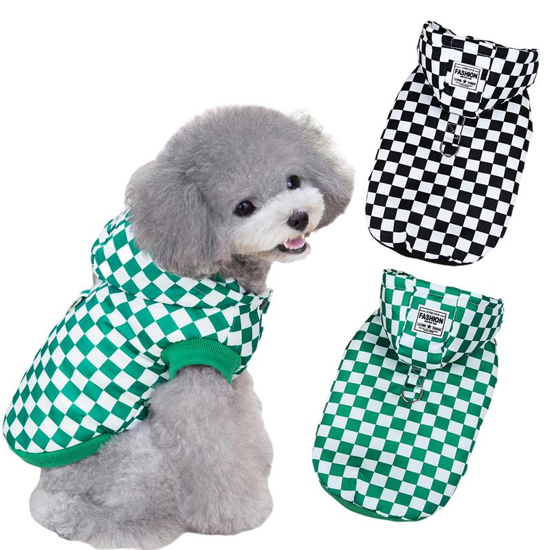 Теплая хлопковая куртка с капюшоном для домашних животных для маленьких и средних собак, пальто для французского бульдога, одежда для мопса, костюм чихуахуа, щенок, кошка