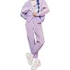 Li Ning Sports Trend Series однотонные спортивные длинные брюки с завязками и буквами, женские плавки лавандово-фиолетового цвета AYKS312-3
