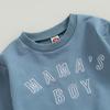 Baby Boy 2 Piece Outfits 6M 12M 18M 24M 3Y Letter Embroidery Long Sleeve Sweatshirt and Elastic Pants for Toddler Fall Tracksuit