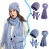 Elastic Scarf and Hat Set  Pullover Cap Fashion Cold Proof Gloves  Windproof