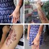 Водонепроницаемая кружевная геометрическая татуировка-наклейка, колье для вечеринки, временная наклейка для тела