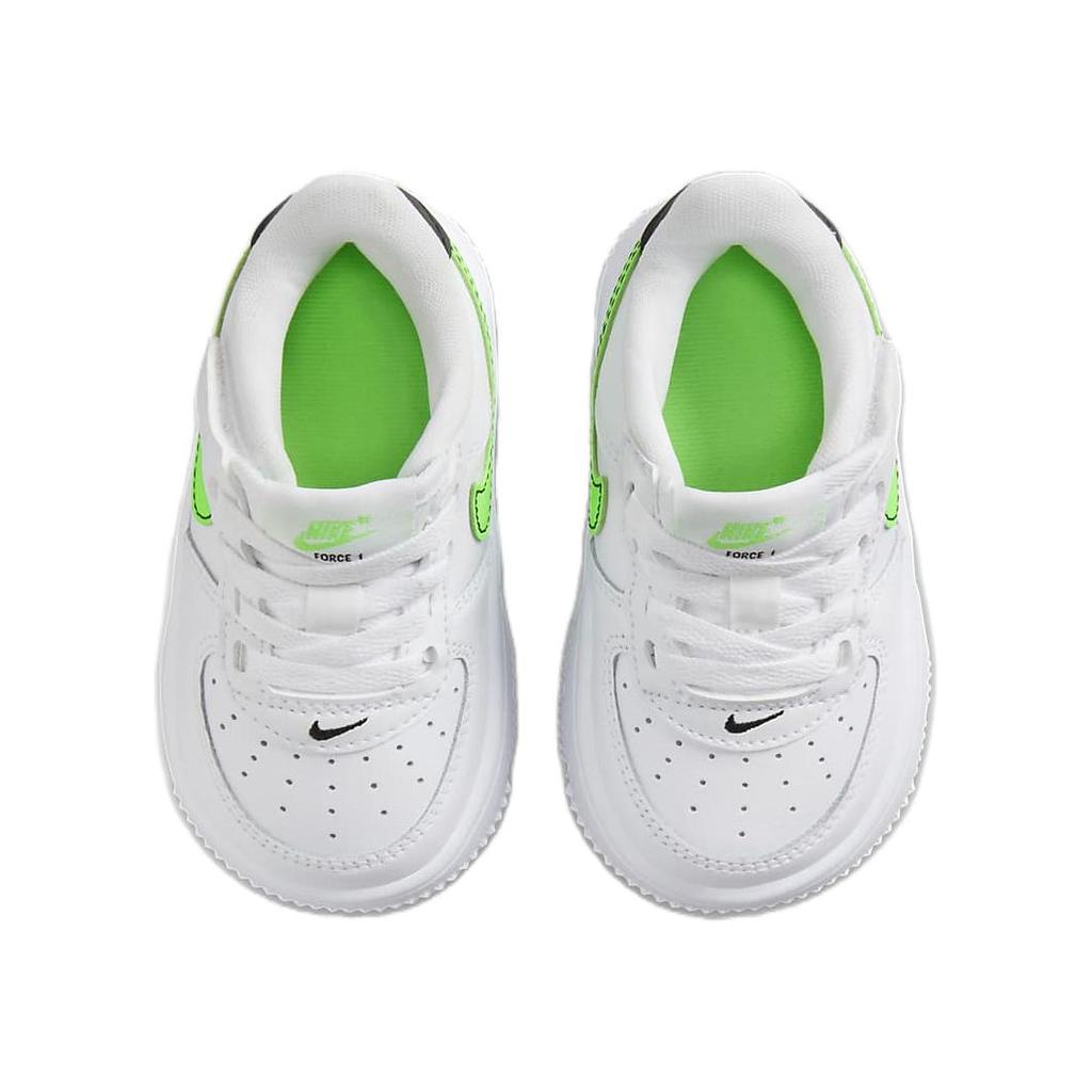 Nike Force 1 Low EasyOn TD белые зеленые Strike детские кроссовки черные FN0236-106