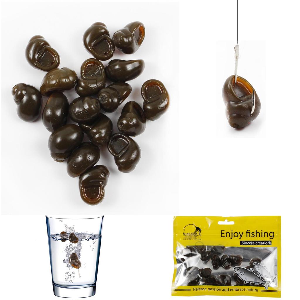 Hunt High Бионическая приманка для ловли белого амура – Мягкая приманка в форме улитки с рыбным запахом