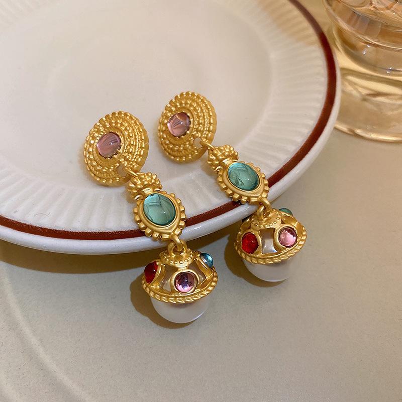 Серьги с каплями масляной живописи, модные ретро-серьги, серьги премиум-класса, подарки