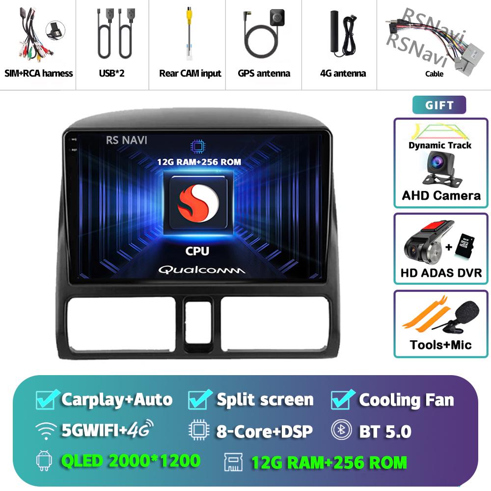 Android 14 Carplay 2DIN Car Radio Multimedia Video Player For Honda CR-V 2002 - 2005 Navigation GPS Stereo DSP 360 Camera DVD BT