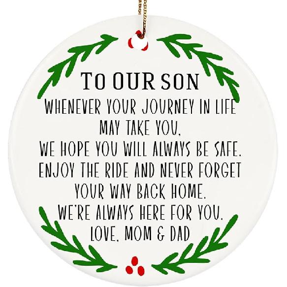 to My Daughter in Law Christmas Ornaments, Daughter-in-Law Christmas Ornament Gifts, Two-Side Printed 3'' Christmas Ornament for Christmas Tree,