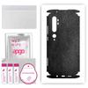 apgo Protective Skin Sticker for the Back+sides Compatible with Xiaomi Mi Note 10 Pro, Full Wrap Film, Foil, Vinyl - Pattern Black Leather