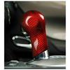 1x Glossy Carbon Fiber Car Inner Gear Shift Knob Handle Cover For Camaro 2012