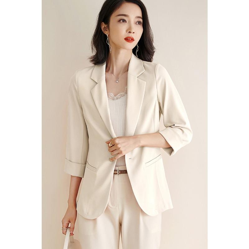 Новый весенне-летний стиль, интеллектуальный и элегантный, на одной пуговице, облегающий и гладкий пиджак для женщин