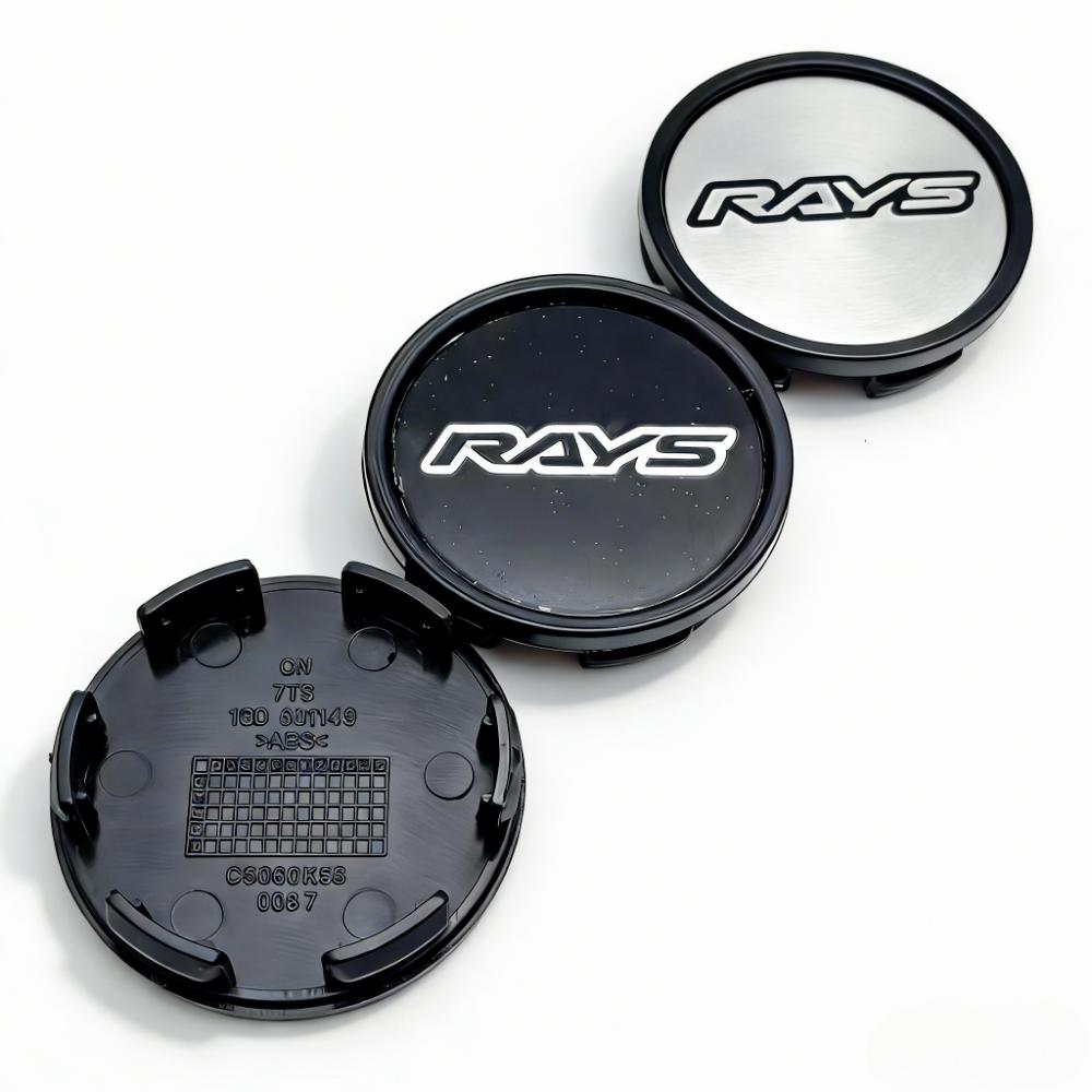 4pcs Rays Racing Logo Emblem Car Wheel Center Caps 58MM Clips 53MM Rim Hubcaps Dust Cover Wheels Hub Cap Replace Car Accessories