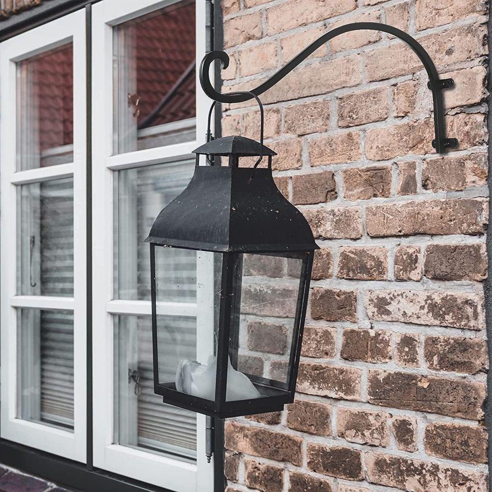 Heavy Duty Hanging Plant Brackets 12/16In Flower Basket Hooks Outdoor Wall Mount  Outdoor Use